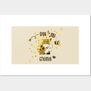 Bee My Gnomie Sunflowers Posters and Art